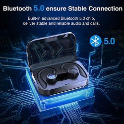 Arbily Wireless Earbuds Bluetooth 5.0 Headphones, True Wireless Stereo Earphones Sport Waterproof IPX7 60H Play Time with Charging Case for Workout Running