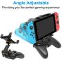 Adjustable Clip Holder for Nintendo Swicth and Pro Controller, Foldable Handle Bracket Mount Clip Game Clamp for Nintendo Switch/Nintendo Switch Lite