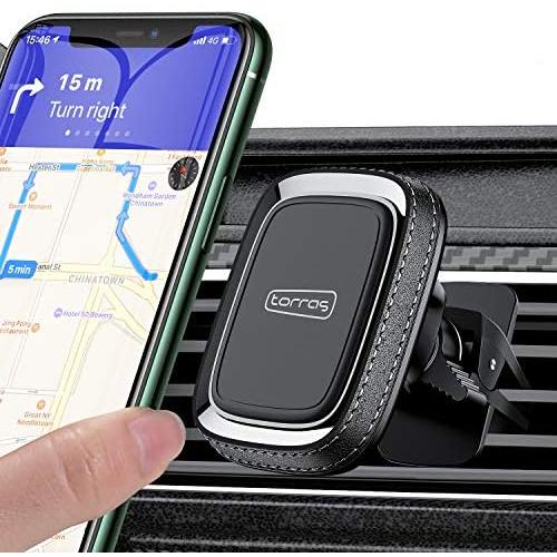 TORRAS Magnetic Phone Car Mount, Anti-Shake Air Vent Cell Phone Holder Stand Compatible with iPhone 11 Pro Max/Xs/XS Max /8 Plus/7, Samsung Galaxy S20/S20+/S10 Plus/S9+/ Note 10 and All Smartphones