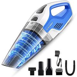 APOSEN Handheld Vacuum Cleaner with HEPA Filter 7Kpa Wet Dry Hand Vac 14.8V Lithium with Quick Charge Tech Powerful Cyclonic Suction A7-B