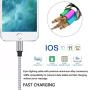 iPhone Charger,Maitron Lightning Cable 3PACK 6FT Nylon Braided USB Charging Cable High Speed Connector Data Sync Transfer Cord Compatible with iPhone Xs Max/X/8/7/Plus/6S/6/SE/5S iPad (Silver White)