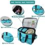 PetAmi Dog Travel Bag | Airline Approved Tote Organizer with Multi-Function Pockets, Food Container Bag and Collapsible Bowl | Perfect Weekend Pet Travel Set for Dog, Cat