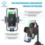 Wireless Car Charger, WixGear Auto-Clamping Fast Wireless Car Charger, Cup Phone Holder for Car, 10W Qi Fast Charging Compatible iPhone 11, Xs/MAX/XS/XR/X/8/, Samsung S10/S9/S8 Full Automatic Arms