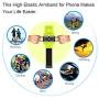 VUP Running Armband for iPhone 11 Pro Max X XR XS 8 7 6 6s Plus,Galaxy S10 S9 S8 Plus, Note 9/8/5/4,Google Pixel 3/2 XL,180°Rotatable with Key Holder Phone Armband for Hiking Biking Walking(Green)