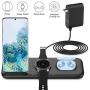Yootech Update 3 in 1 Fast Wireless Charger,22.5W Max Wireless Charging Station with Adapter for Samsung Galaxy Watch 42mm/46mm/Active2/1,Gear S3/S2/Sport&Galaxy Buds,Galaxy S20/S10[Not for iWatch]