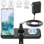 Yootech Update 3 in 1 Fast Wireless Charger,22.5W Max Wireless Charging Station with Adapter for Samsung Galaxy Watch 42mm/46mm/Active2/1,Gear S3/S2/Sport&Galaxy Buds,Galaxy S20/S10[Not for iWatch]