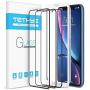 TETHYS Glass Screen Protector Designed for iPhone 11 / iPhone XR (6.1") [Edge to Edge Coverage] Full Protection Durable Tempered Glass Compatible iPhone XR/11 [Guidance Frame Include] - Pack of 3