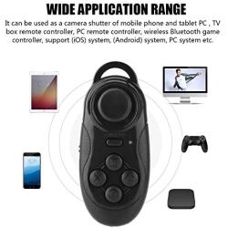 Wireless Gamepad Bluetooth Remote Controller Selfie Camera Shutter Wireless Mouse Gamepad 3D VR Glasses Remote Control for iPhone Android PC TV Box (Black)