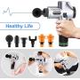 Massage Gun Deep Tissue Percussion Muscle Massager for Pain Relief, Handheld Electric Body Massager Sports Drill Portable Super Quiet Brushless Motor (Silver)