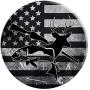 Fishing Deer Hunting Gift For Boys Men - Black American Flag PopSockets Grip and Stand for Phones and Tablets