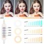 Velouer Selfie Ring Light with Makeup Mirror, with Stand and Mobile Phone Stand, for Live Broadcast/Makeup/YouTube Video/Photography, Compatible with iPhone Android