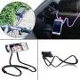 Lazy Bracket - Universal Hanging on Neck Lazy Phone Holder DIY Free Rotating Stand on Table Smart Multiple Functions Mobile Phone Mount Stand(Black)