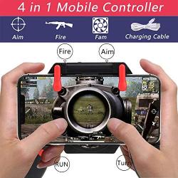 picK-me Mobile Game Controller, Gamepad Triggers with Cooling Fan and Built-in Battery, Shoot and Sensitive Aim Trigger for 4.7-6.5 Inch Smartphone