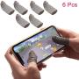 Simons 6Pcs Cellphone Sensitive Breathable Cotton Sweatproof Conductive Triger Finger Tip Sleeve Joystick Controller Thumb Gloves