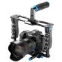 Neewer Aluminum Alloy Camera Video Cage Film Movie Making Kit include:(1)Video Cage(1)Top Handle Grip(2)15mm Rod for DSLR Cameras Such as Canon 5D mark II III 700D 650D Nikon D7200 Pentax Sony Olympus