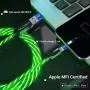 Light up iPhone Charger {MFI Apple Certified} AKAMOS 5ft LED iPhone Charger with Flowing led, USB to Lightning Cable with Quick Charge, Compatible with Phone11/11pro Max/XR/8/8Plus/7/6(Flowing Green) Light up iPhone Charger {MFI Apple Certified} AKAMOS 5ft LED iPhone Charger with Flowing led, USB to Lightning Cable with Quick Charge, Compatible with Phone11/11pro Max/XR/8/8Plus/7/6(Flowing Green)