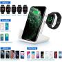 Wireless Charger, Yuwiss 2 in 1 Dual Wireless Charging Dock Station with iWatch Stand for iWatch 5/4/3/2/1, Fast Charger for iPhone 11/11 Pro Max/XR/XS Max/XS/X/8/8P