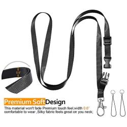 MASHANGMAOYI Cell Phone Lanyard Case, Universal Smartphone Cover with Adjustable Soft Neck Strap Holder - Black