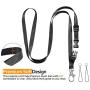 MASHANGMAOYI Cell Phone Lanyard Case, Universal Smartphone Cover with Adjustable Soft Neck Strap Holder - Black
