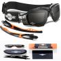 ToolFreak Spoggles, Safety Glasses and Protective Goggles, Eyewear Foam Padded for Comfort and Better Protection, ANSI Z87 Rated, Smoke Tinted Lens with Impact and UV Protection