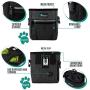 PetAmi Dog Treat Pouch | Dog Training Pouch Bag with Waist Shoulder Strap, Poop Bag Dispenser and Collapsible Bowl | Treat Training Bag for Treats, Kibbles, Pet Toys | 3 Ways to Wear