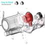 UNIWA Car Vacuum Cleaner 6000PA 150W DC12V Portable Handheld Low Noise Wet Dry Use for Quick Cleaning