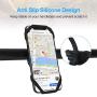 Bike Phone Mount, 360° Detachable Rotatable Bicycle & Motorcycle Cell Phone Holder Adjustable Handlebar Cradle fit iPhone 11 Pro Max/X/XS MAX/XR/8/8 Plus, Samsung 4.0"~6.5" by WESTRICHE (Black)