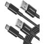 USB Type C Cable, Anker [2-Pack, 6 ft] Premium Nylon USB-A to USB-C Fast Charging Type C Cable, for Galaxy S10 / Note 8, LG V20 and Other USB C Charger