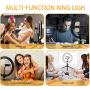 10" Ring Light, with Phone Holder Selfie Ring Light, 3 Lighting Modes and 10 Brightness Levels, for Live Streaming, YouTube, Makeup, Video Shooting, Vlog, Selfie (Remote Control for iPhone Android)