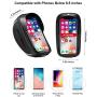 ROCKBROS Bike Phone Mount Bag Bike Front Frame Handlebar Bag Waterproof Bike Phone Holder Case Bicycle Accessories Pouch Sensitive Touch Screen Compatible with iPhone 11 XS Max XR 8 Plus Below 6.5"