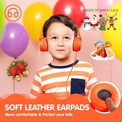 ONTA gorsun Foldable On Ear Audio Adjustable Lightweight Headphone for chlidren Cellphones Smartphones iPhone Laptop Computer Mp3/4 Earphones (Orange)