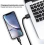 JIMROZ iPhone Charger, MFi Certified Lightning Cable 3 Pack 10ft Nylon Braided Fast Charging Sync Cord Compatible with iPhone 11 Pro Max XS XR X 8 7 6s 6 Plus 5 5s, iPad, iPod and More, Black