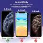 UniqueMe 2 Pack Screen Protector +2 Pack Camera Lens Protector for iPhone 11 Pro Max(6.5 inch) [Easy Install Frame] Tempered Glass, Case-Friendly No-Bubble High Definition-Clear