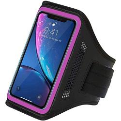 LOVPHONE iPhone 11 Pro Max/iPhone 11 Pro/iPhone 11/iPhone Xs Max/iPhone XR Armband, Water Resistant Sport Running Cell Phone Case with Key Holder and Card Slot for Walking,Hiking,Biking (Rose)