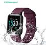 Willful Smart Watch for Android Phones Compatible iPhone Samsung IP68 Swimming Waterproof Smartwatch Sports Watch Fitness Tracker Heart Rate Monitor Digital Watch Smart Watches for Men Women Purple