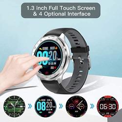 CanMixs Smart Watch for Android iOS Phones, 1.3" Touch Screen Bluetooth Fitness Tracker Watches for Men Women, IP67 Waterproof Activity Tracker with Heart Rate Monitor Sleep Compatible Samsung iPhone