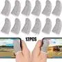 12 Pieces Gaming Finger Sleeve Controller Touch Screen Finger Sleeve Anti-Sweat Breathable Game Thumb Sleeve for Mobile Phone Games (White) 12 Pieces Gaming Finger Sleeve Controller Touch Screen Finger Sleeve Anti-Sweat Breathable Game Thumb Sleeve for Mobile Phone Games (White)