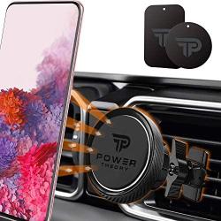 Power Theory Magnetic Phone Holder for Car - Universal Air Vent Phone Car Mount for iPhone 11 Pro Max/XR/XS/X/8 Samsung S20/S10/S9/S8 and All Smartphones - Magnetic Phone Car Mount