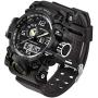 Men’s Military Watch, Dual-Display Waterproof Sports Digital Watch Big Wrist for Men with Alarm