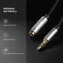 UGREEN 3.5mm Male to Female Extension Stereo Audio Extension Cable Adapter Gold Plated Compatible for iPhone, iPad, Smartphones, Tablets, Media Players Black PVC (3FT) UGREEN 3.5mm Male to Female Extension Stereo Audio Extension Cable Adapter Gold Plated Compatible for iPhone, iPad, Smartphones, Tablets, Media Players Black PVC (3FT)