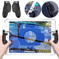 PUBG Mobile Controller for Tablet/iPad - Aovon Upgrade Version Sensitive L1R1 Shoot Aim Game Trigger Gamepad Grip, Support 5.5-12.9 inch iPad & Tablet (Black)