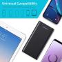 Portable Charger 24800mAh Power Bank with Smart LED Status, Dual USB Outputs, External Battery Pack Portable Phone Charger for iPhone, Samsung Galaxy, Tablet and More (Black)