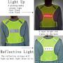 ANYTINUS LED Vest Reflective Running Gear USB Rechargeable Light Up Flashing Warning Vest Adjustable Waist 1 Pocket, Kids Adults Safety Lights for Runners Running Dog Walking Motorcycle Cycling