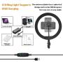 LED Ring Light with Tripod Stand 10" for Video and Makeup Cell Phone Holder Desktop LED Lamp with 3 Light Modes