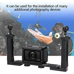 Diving Underwater Handheld Gimbal Stabilizer Aluminum Tray with Dual Handle Grips with 1/4in Screws for Underwater Camera Housing Case Accessory Diving Gimbal Stabilizer Accessories