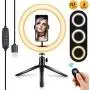 10.2" Ring Light with Stand and Phone Holder, 3 Lighting Modes and 11 Brightness Levels Selfie Ring Light, Ring Light for YouTube Video/Live Stream/Makeup/Photography, Compatible with iPhone Android 10.2" Ring Light with Stand and Phone Holder, 3 Lighting Modes and 11 Brightness Levels Selfie Ring Light, Ring Light for YouTube Video/Live Stream/Makeup/Photography, Compatible with iPhone Android