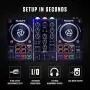 Numark Party Mix | Complete DJ Controller Set for Serato DJ with 2 Decks, Party Lights, Headphone Output, Performance Pads and Crossfader / Mixer Numark Party Mix | Complete DJ Controller Set for Serato DJ with 2 Decks, Party Lights, Headphone Output, Performance Pads and Crossfader / Mixer