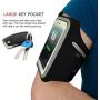 iPhone 11 Waterproof Running Armband with Extra Pockets for Keys, Cash and Credit Cards. Phone Arm Holder for Sports, Gym Workouts and Exercise (Small - Large Arms)