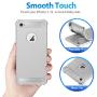 SUPBEC iPhone 7/8 Case with Card Holder and [ Screen Protector Tempered Glass x2Pack] Protective Ultra-Thin Cover with Silicone TPU Shockproof Rubber Wallet Case for iPhone7 / iPhone8 -Silver