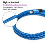 Phone Charger Rapid Cable Blue - Sagmoc USB Charging Cord Nylon Braided【5 Pack】10FT 2FT 6FT 3FT 2FT Compatible with XS/XS MAX/XR/X/8/8Plus/7/7Plus/6/6Plus/6s/6sPlus/5/5s/AIR/PRO （Sapphire Blue）